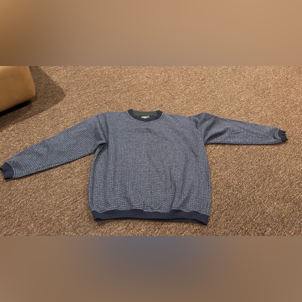 EUC Knights Sportswear Mens M Blue LS sweatshirt casual Polo